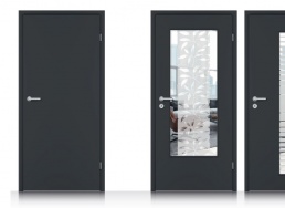 Nové povrchy interiérových dveří PRÜM v šedých odstínech