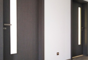 Interiérové dveře Modul 2/LA-S v povrchu CPL Karo dark s Premiumkante